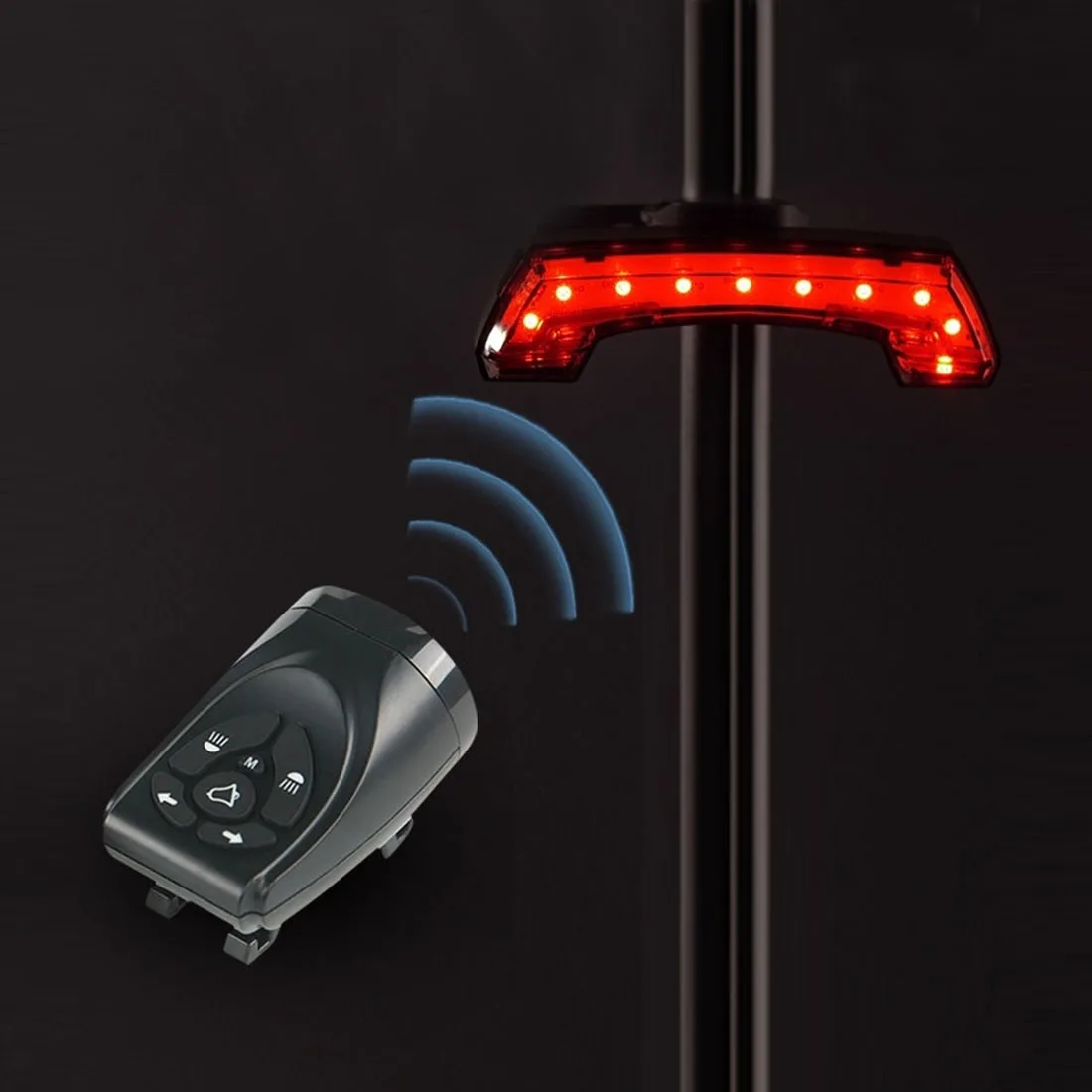 Best RC Smart USB Rechargeable Bicycle Tail Light Bike Rear Light Bike Horn with Turn Signal Light 2019 Cycling Accessories 7