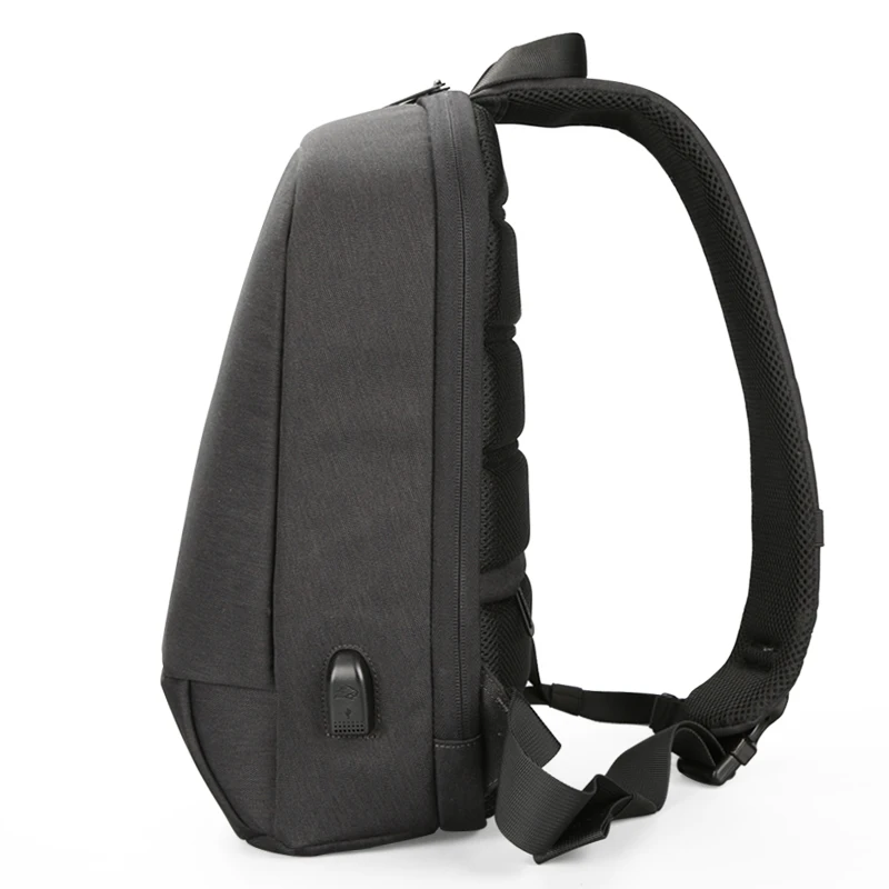 Kingsons 13,3 дюймов маленькая сумка для ноутбука, зарядка через usb, противоугонная нагрудная сумка, мужская дорожная сумка через плечо, водонепроницаемая школьная сумка для мужчин