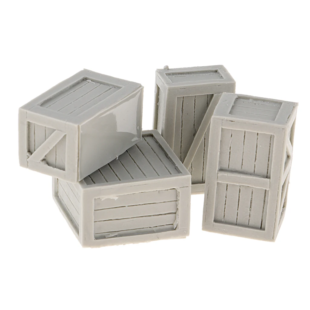 1/35 Universal WWII Wooden Crates - Paint By Yourself - 4pcs Resin Stowage Compartments