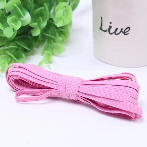 Dark pink 6 мм Красочные высокоэластичные круглые резинки канатная Резиновая лента линия спандекс лента для шитья кружевная отделка поясная лента аксессуары для одежды - Цвет: Dark pink