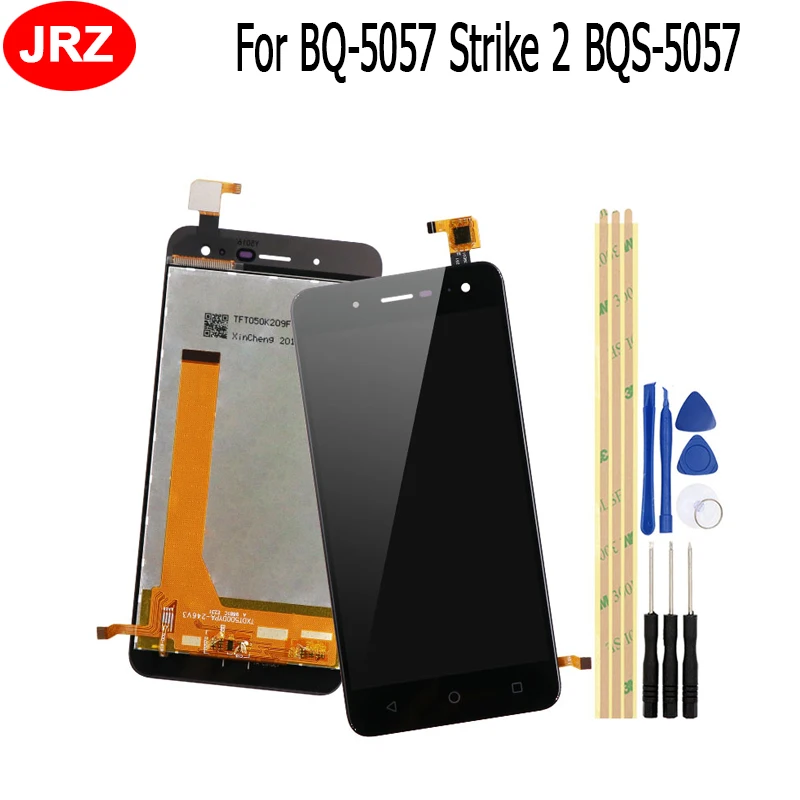 For BQ-5057 Strike 2 BQS-5057 LCD Display + Touch screen Digitizer Assembly Mobile Phone Replacement Parts+Tools+3M Tape | Мобильные