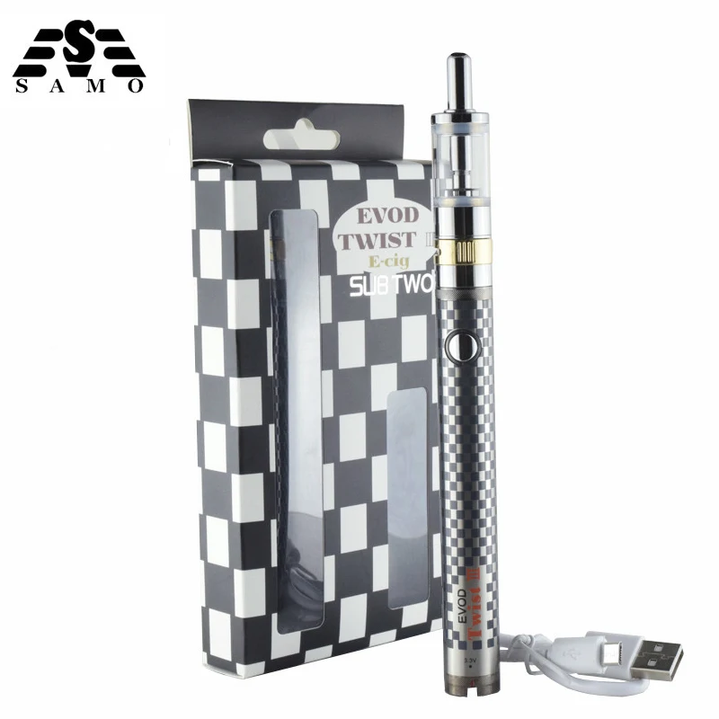 

5pcs twist III E-cig adjustable voltage electornic cigarette starter kit Dual Coil airflow control M16 atomizer twist