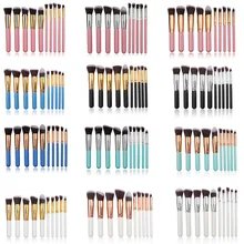 

10Pcs Makeup Brushes Tool Set Cosmetic Blush Powder Foundation Eyeshadow Eyeliner Cosmetic Brushes Maquiage