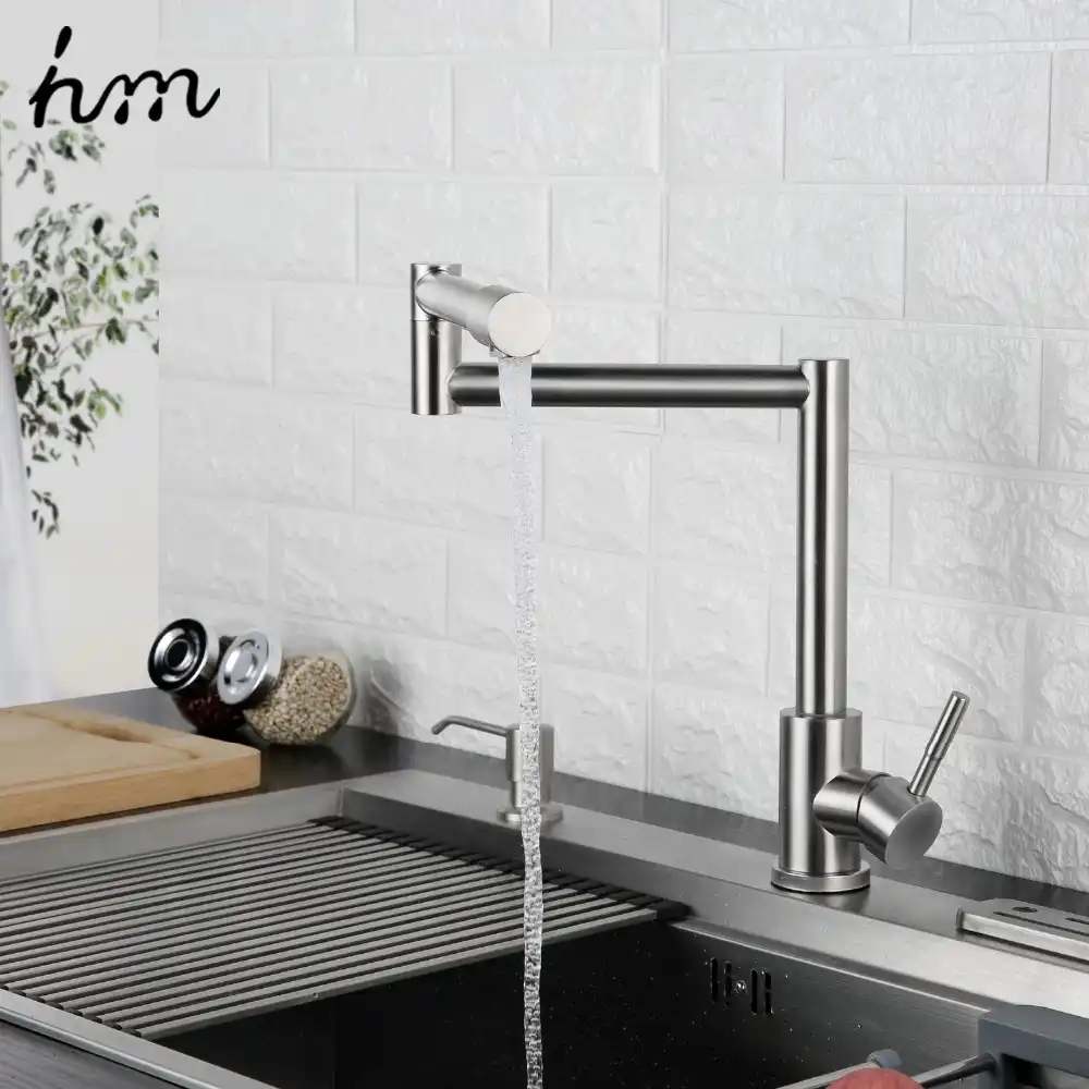 Bathroom//Kitchen Sink Basin Deck Mount Fold Swivel Arm Only Cold Faucet Tap