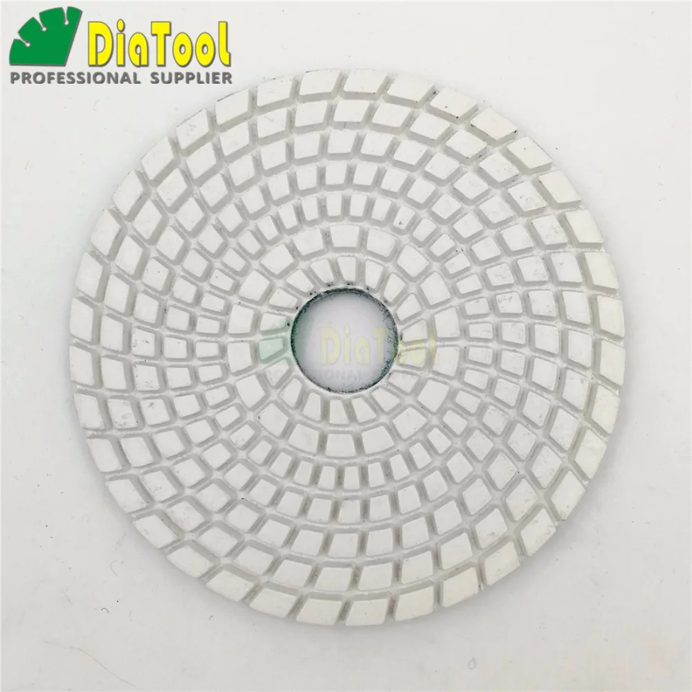 10pcs white bond 800# Diamond flexible Wet polishing pad for granite, marble and ceramic, Spiral type Dia 100mm/4" Free shipping