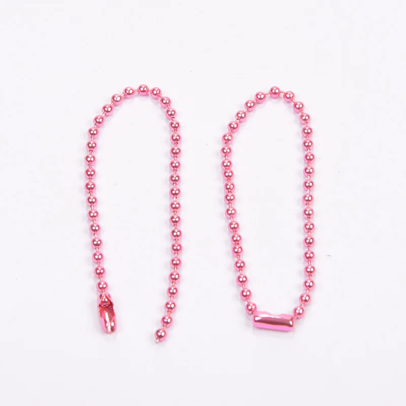

2017 Promotional 13cm Most Popular Size 2.4mm Bead Ball Chain With Connector For DIY Accessories