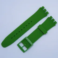 Silicone Rubber Watchband Strap - Premium Wristband Accessory - 19mm (Green)