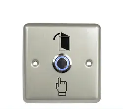 Бесплатная доставка Высококачественная Кнопка открытия входной двери из нержавеющей стали с синей подсветкой светодиодный для системы