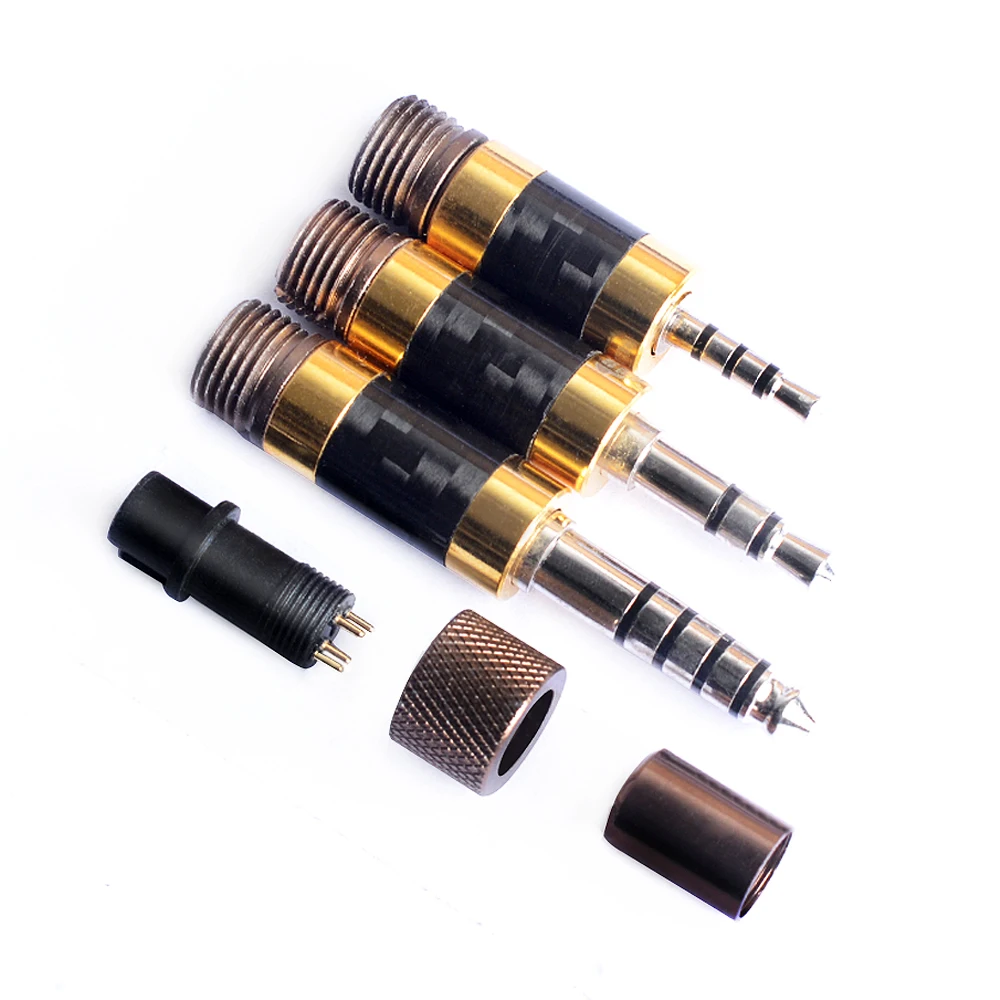 

OKCSC The Awesome Plug 2.5mm/3.5mm/4.4mm Balance Jack Adapter Set 3 in 1 HiFi DIY Cables Tools Kit Carbon Fiber Rhodium Plated