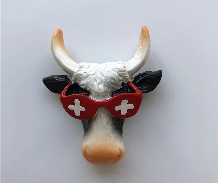 Новая ручная роспись Милая швейцарская корова 3D магниты на холодильник туристические сувениры холодильник магнитные наклейки подарок