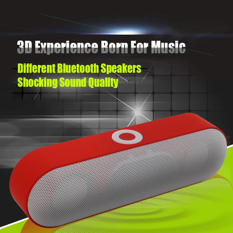 New 6W Mini Wireless Bluetooth Speaker 3d Stereo Subwoofer Audio Box Hifi Portable Speakers for Phone FM Boombox Music with Mic
