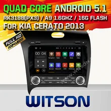 WITSON Android 5.1 Quad Core CAR DVD for KIA K3 FORTE CERATO 2013 RADIO STEREO+1024X600 HD SCREEN+DVR/WIFI/3G+DSP+RDS+16GB flash