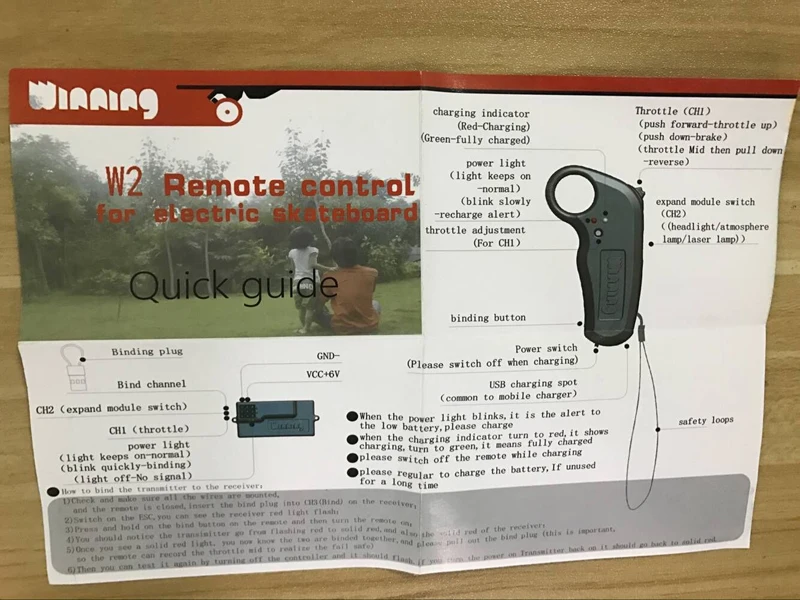 Controlador remoto de monopatín eléctrico de 2,4 GHz con receptor Universal para todos los patinadores ESC Longboard patín monopatín construido en batería - 5