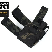 Правая рука Универсальный пистолет Ткань кобура Мультикам черный бедро Rig с дополнительной подсумок(xtc050899