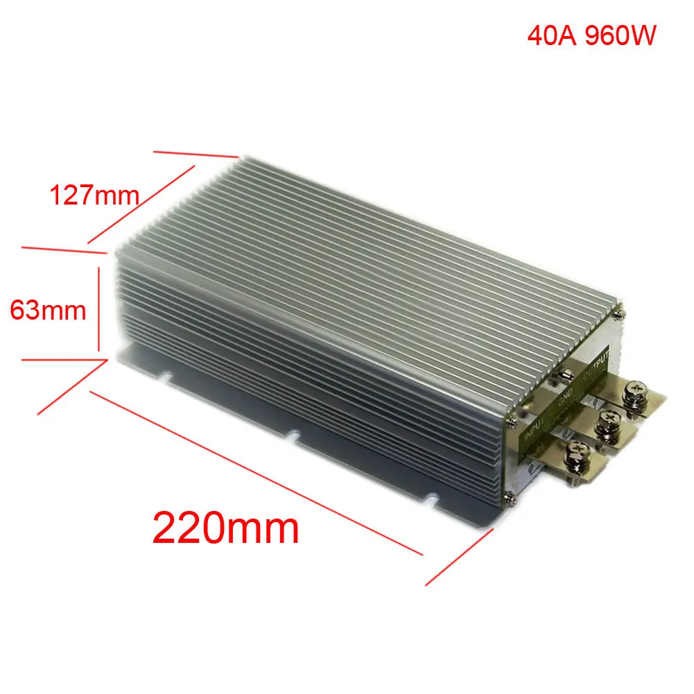 

Hot DC 12V Boost to DC 24V 25A 30A 40A Power Supply Converter Module Waterproof Output short circuit protection aluminum