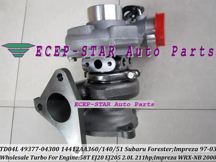 TD04L 49377-04300 49377-04100 14412-AA151 Турбокомпрессор Для SUBARU FORESTER 98-04, автомобильные аксессуары, брелок для автомобиля SUBARU, 97-03 WRX-NB 2000 58 T EJ205 2.0L 211HP