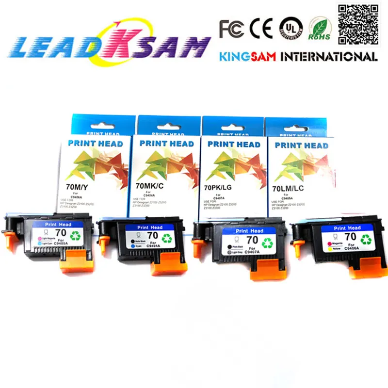 4 шт. 70 печатающая головка совместима с hp70 Z2100 Z3100 B8850 B9180 3200 C9404A C9405A C9406A C9407A |