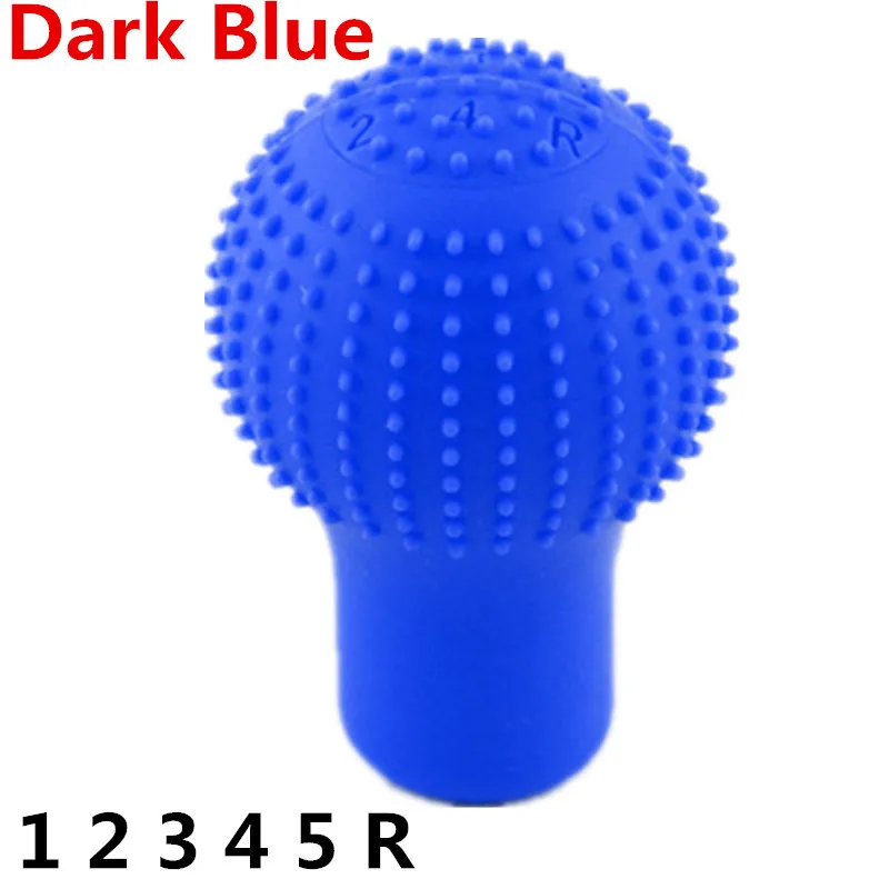 Dark Blue 5 Speed Автомобильный силиконовый чехол для рычага переключения передач, ручного тормоза, ручного тормоза, чехол для защиты кожи, аксессуары для стайлинга автомобилей - Название цвета: Dark Blue 5 Speed