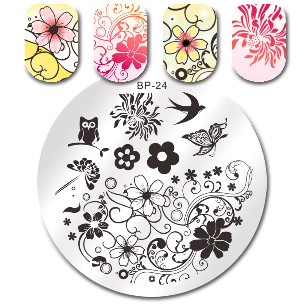

BORN PRETTY Charming Spring Nail Art Stamp Template Image Plate BP-24