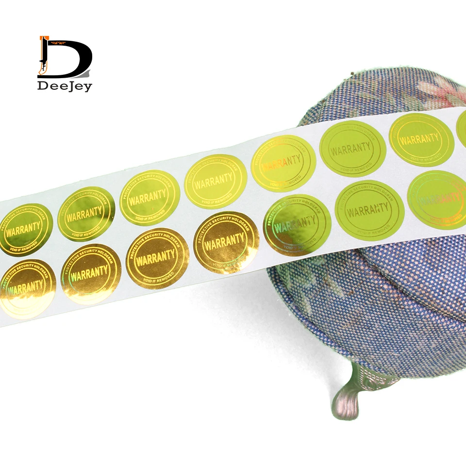 

mass inventory protective security hologram warranty stickers 15mm anti counterfeit void stickers golden base 1000pcs lot