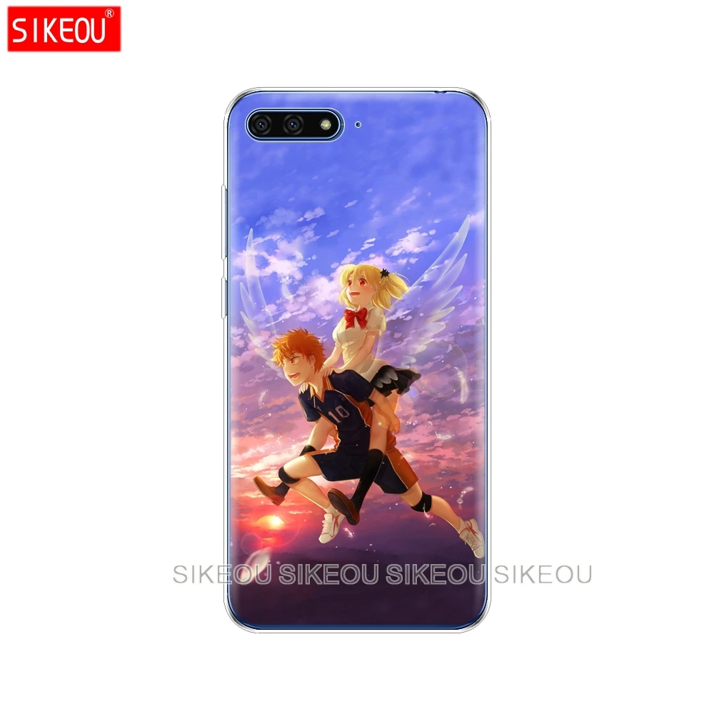 Силиконовый чехол для телефона Huawei Honor 7A PRO 7C Y5 Y6 Y7 Y9 2017 2018 Prime Haikyuu Hinata атаки Аниме