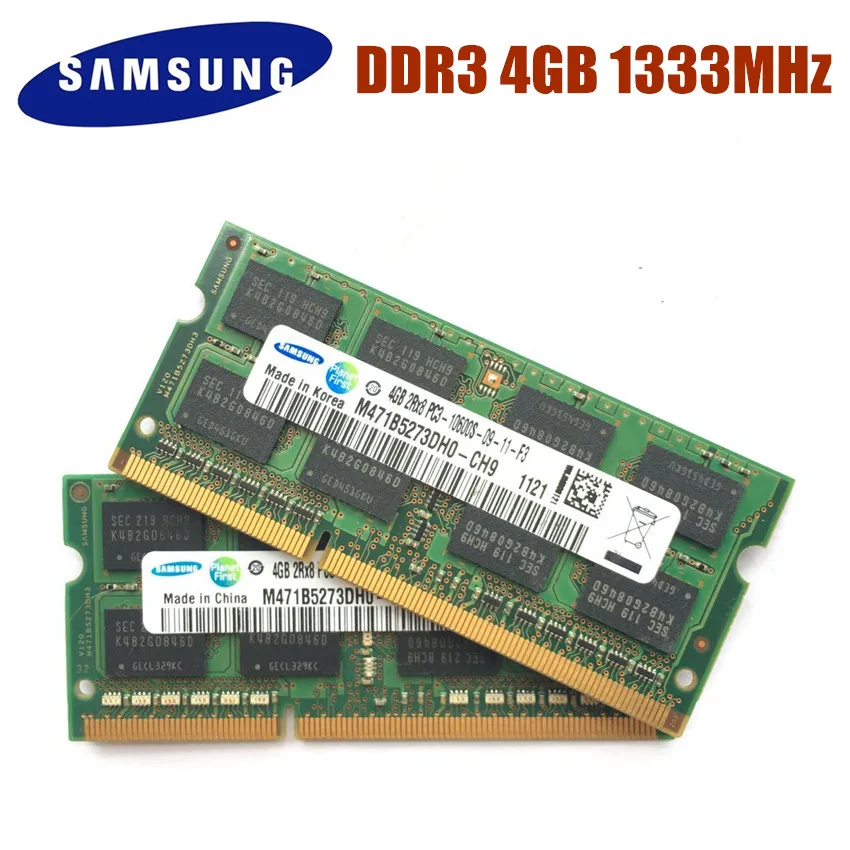 SAMSUNG ram 4GB 2Rx8 PC3-10600S DDR3 1333Mhz 1600MHz 4gb память ноутбука 4G PC3L 10600S 12800S модуль ноутбука SODIMM ram