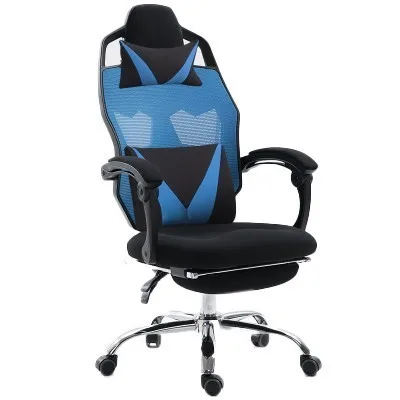 Eu Esports Silla Бытовая для работы в офисе Современная лаконичная спинка электрическая игровая Спортивная Поворотная для основного сева стула - Цвет: Nylon blue