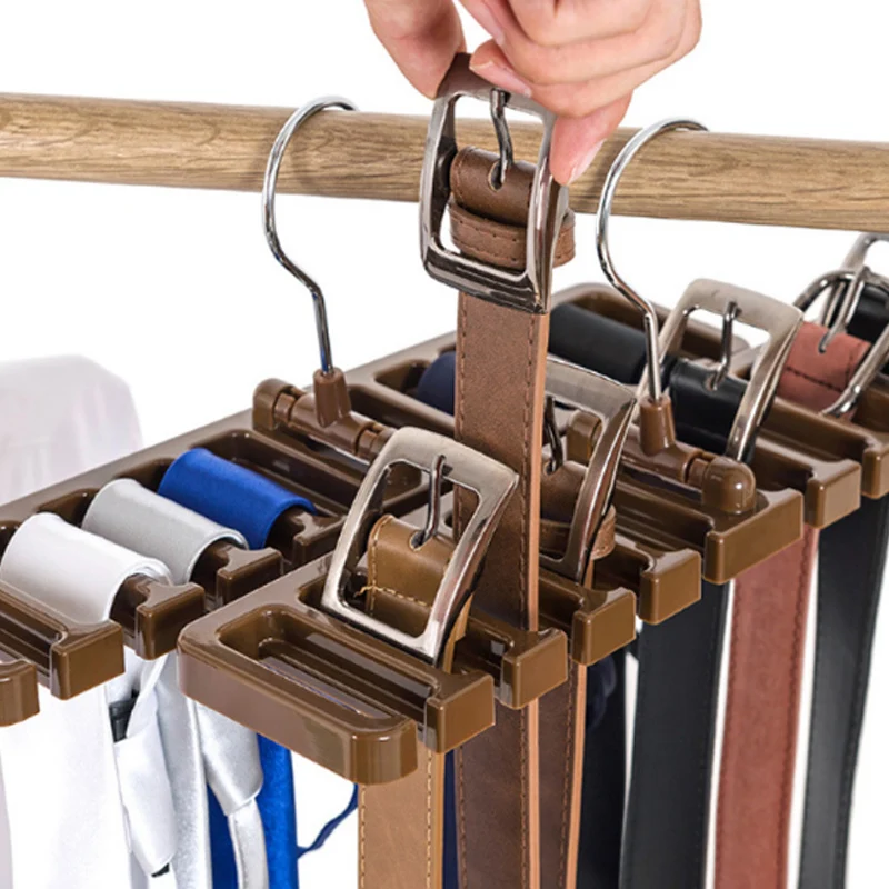 

Sturdy Plastic Belta Ties Hanger Scarf Tie Rack Holder for Men Closet Storage Organizer