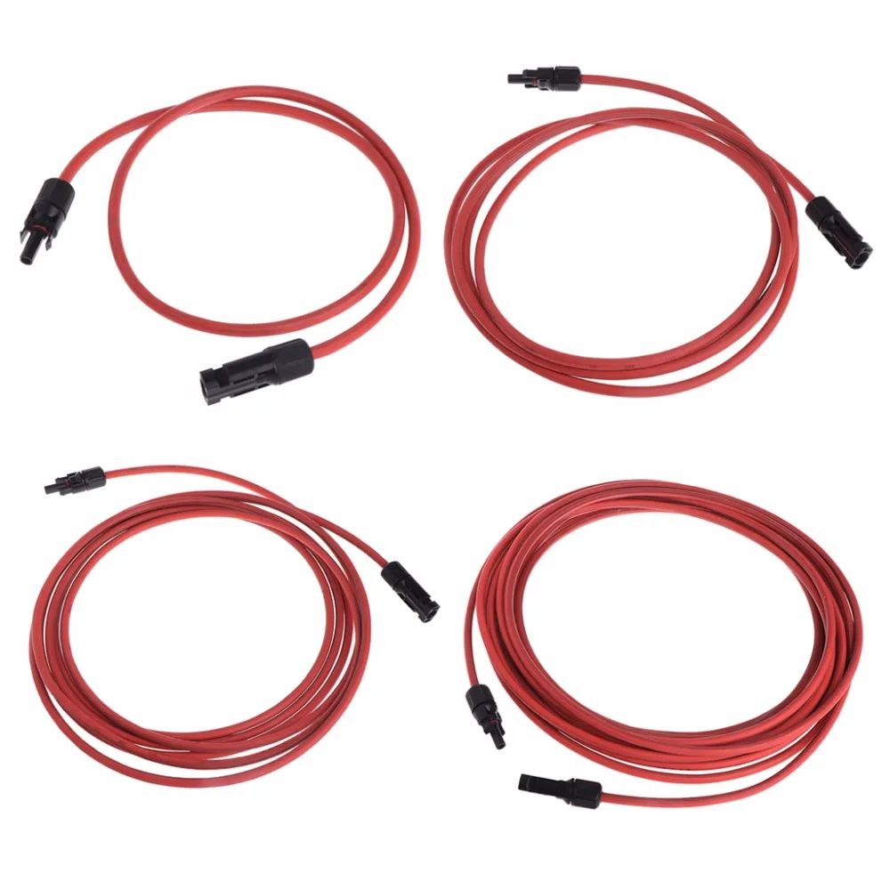 

1/3/5/10m Red MC4 Solar Panel Extension Connector 10 AWG PV Cable Wire