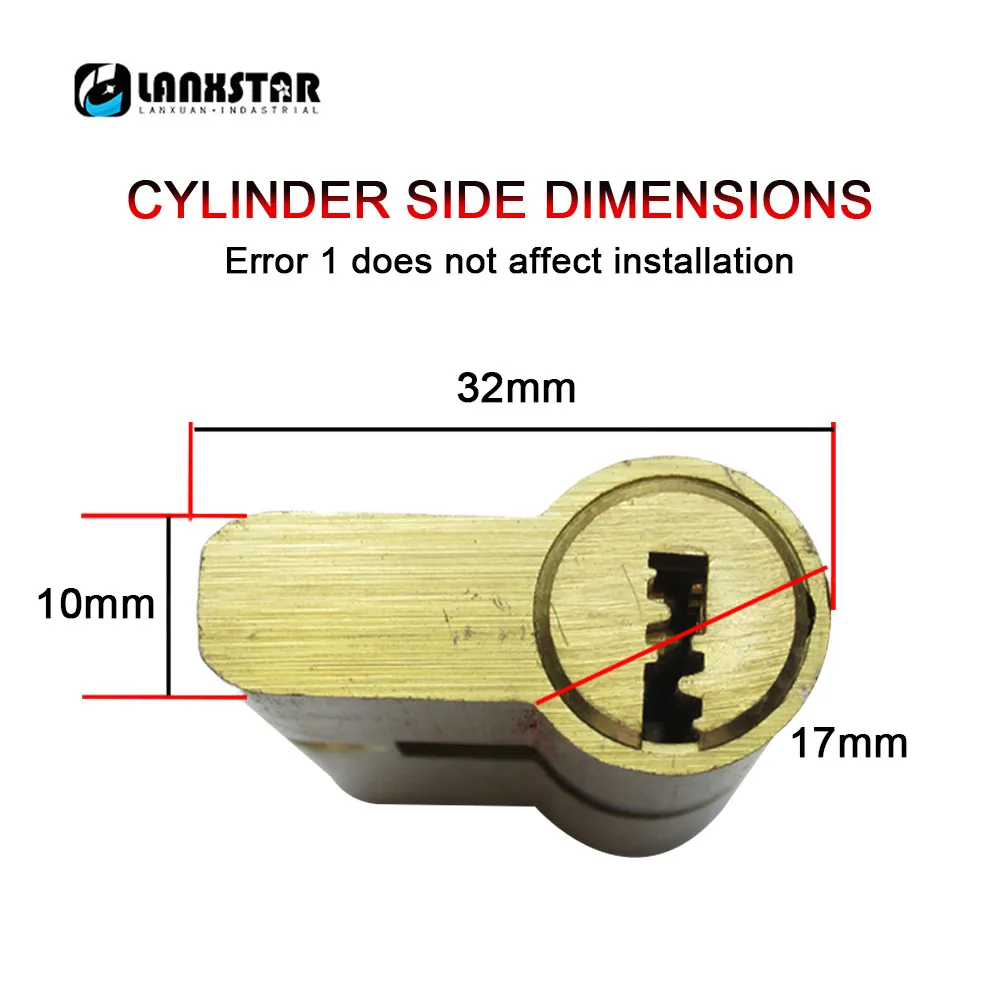 LANXSTAR 65-110 мм латунный цилиндр замка с 7 ключами входная дверь замок безопасности сердечник входная дверь ручка замок двойной открытый цилиндр