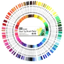 100 colores acuarela pincel pluma doble punta arte marcadores Bullet diario papelería Sketching rotulador Set DIY pintura moda diseño(China)