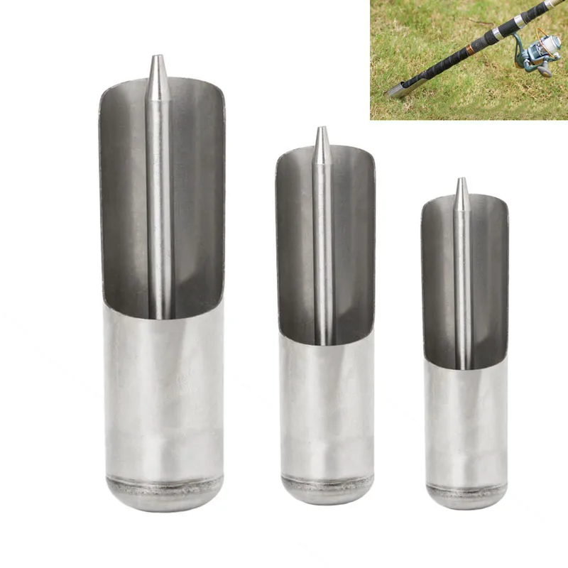 

Stainless Steel portable Adjustable Stand Support Rod Pole Ground Holder Fishing Tool Kit