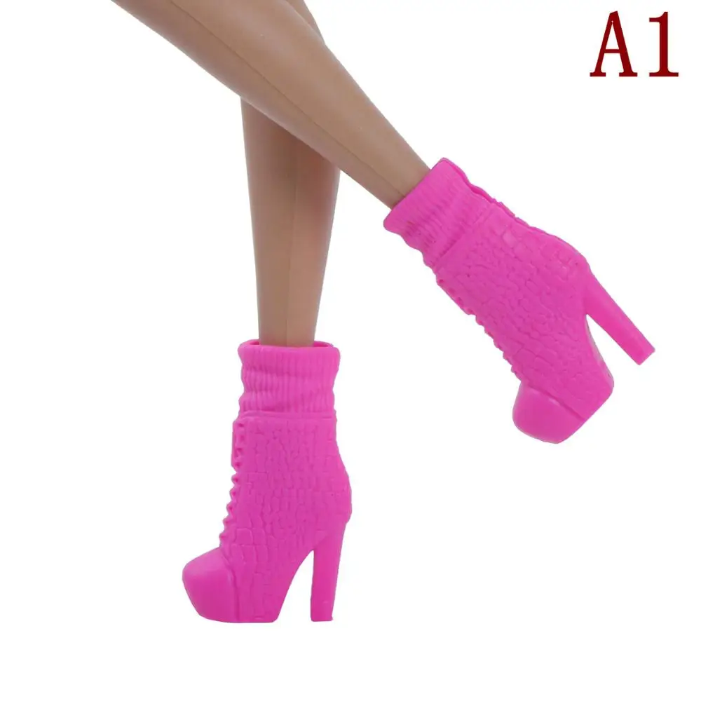 Высококачественная кукольная обувь для куклы Барби, модная Милая разноцветная обувь на высоком каблуке, обувь для вечеринок, аксессуары для кукол игрушки - Color: A1