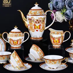 Европейский Бабочка Manor костяный фарфор кофейные изделия наборы высокого качества послеобеденный чайный набор творческий керамический