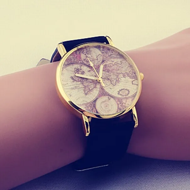 

2019 Women Pattern Face PU Leather Strap Watches Round Dial Analog Golden Fashion Casual Quartz WristWatch.Female Clock Hot Sale