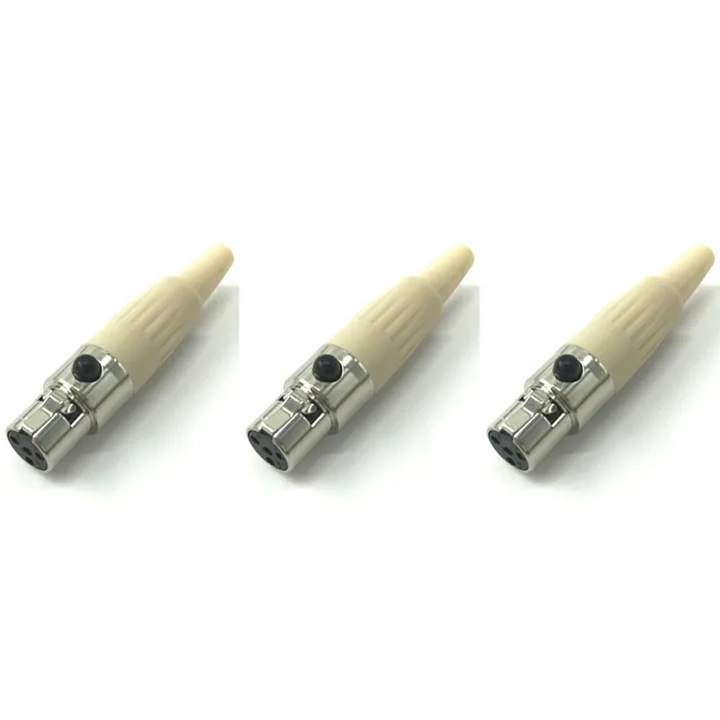 3pcs DIY 4pin Stereo Screw Lock Connector for shure Microphone Spare Plug adapter | Электроника