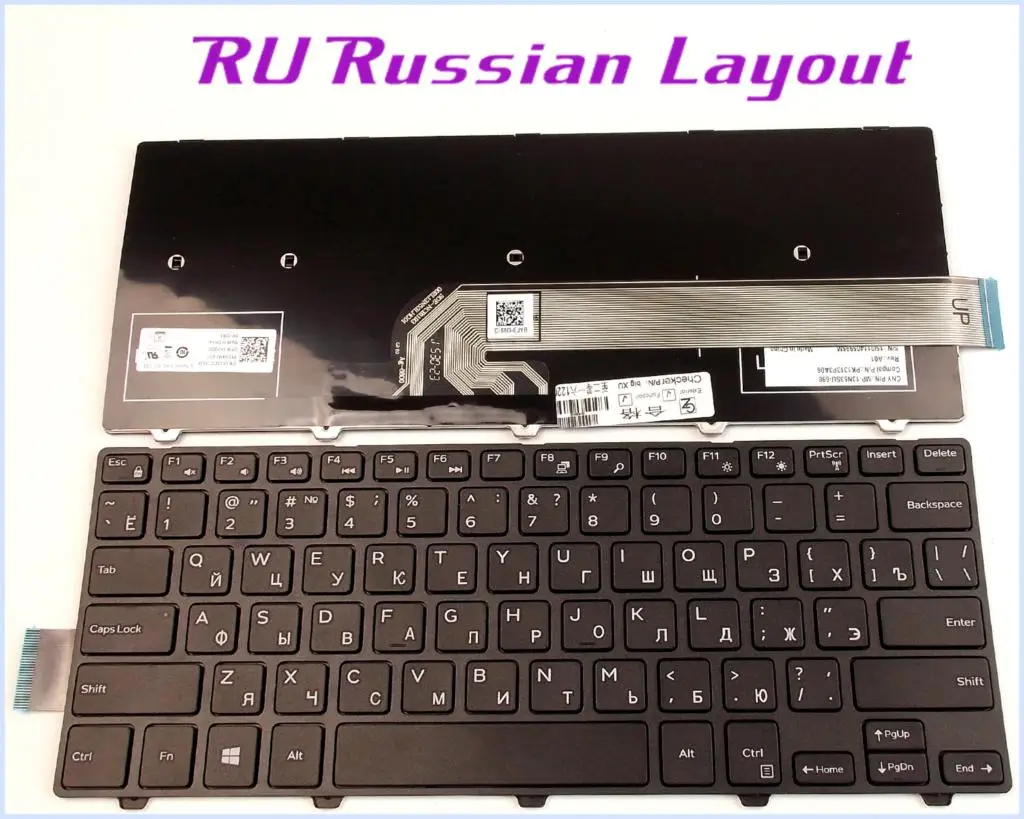 Русская раскладка клавиатуры для ноутбука Dell Inspiron 14-5000 серии 5447 5448 5458/ноутбук без