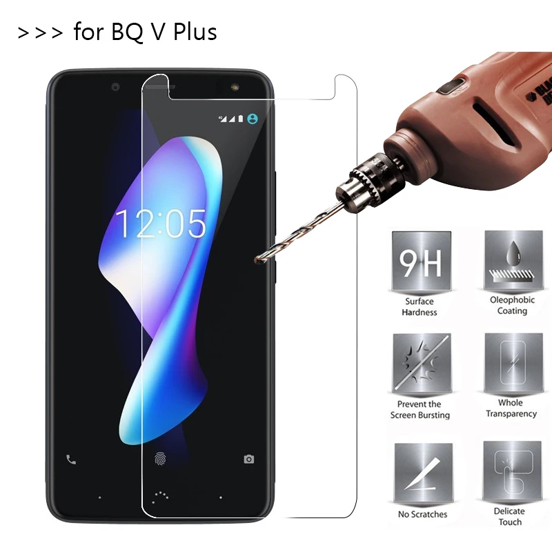 

MRGO Tempered Glass for BQ Aquaris V Screen Protector 2.5D 9H On Phone Protective Film Glass for BQ Aquaris V Plus Glass