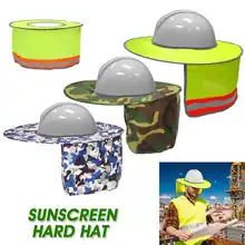 Safurance желтый/зеленый камуфляж/Синий Камуфляж Солнцезащитный крем твердая шляпа солнцезащитный экран с защитным козырьком головная Шея затылка наружная защита