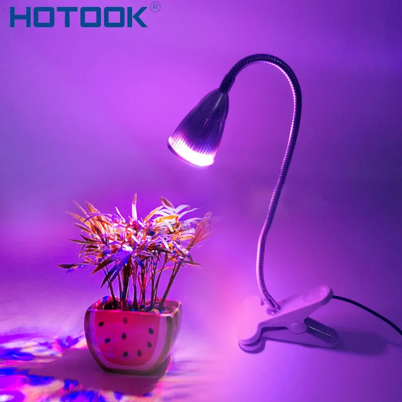 

HOTOOK LED Grow Lights DIY 7W LED Lamps For Plants DIYGooseneck Flexible Grow LED Spotlight with DeskClip For Houseplants Flower