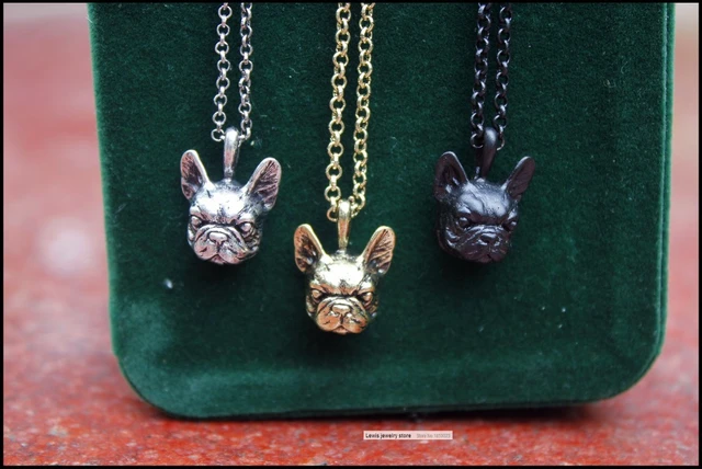 Amazon.com: French Bulldog Necklace in Sterling Silver : Handmade Products