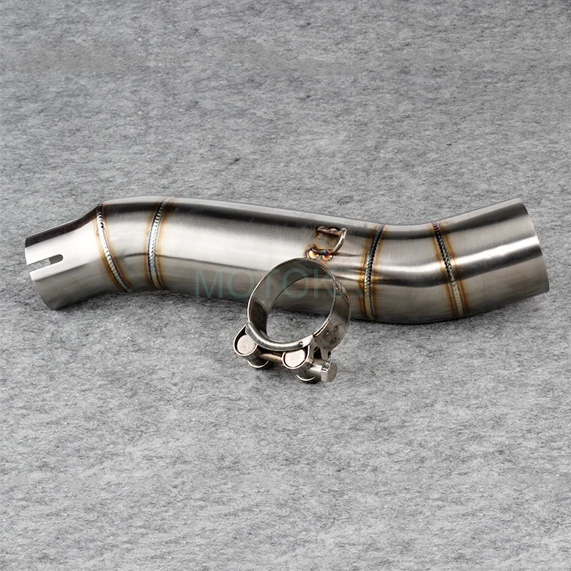 

Universal Stainless Steel Motorcycle Exhaust Muffler Full System Middle Part Of CBR300R Motorbike Silencer Connect Link Pipe