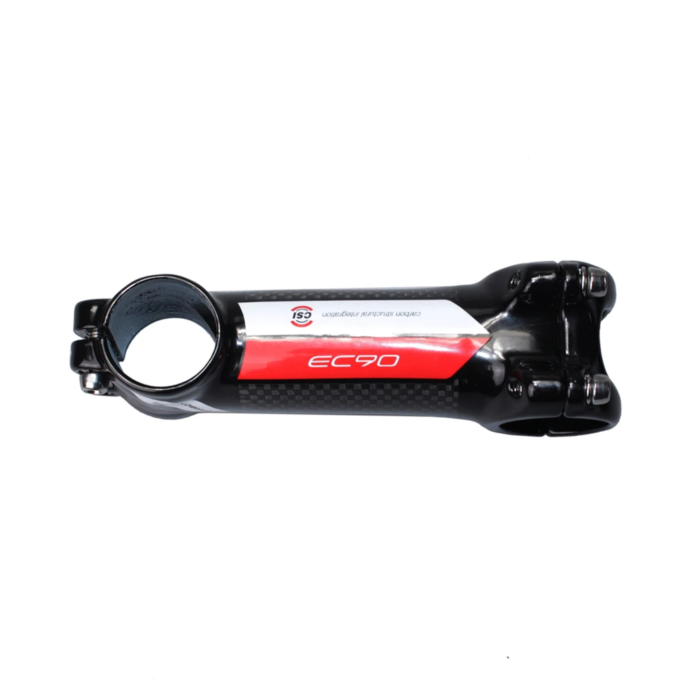 EC90 Carbon Stem 28.6-31.8 Ultra-light Aluminum+Carbon Fiber Riser Rod Stem Road Bike MTB Bicycle Stem Red (8)
