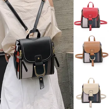 

2019 Fashion Women's Outdoor Solid Color Backpack Travel Bag Messenger Bagmochila feminina рюкзак школьный $40
