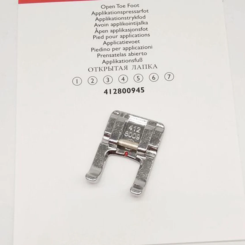 Open Toe Piedino Per Ricamo 4128009-45 Per Husqvarna Viking Gruppo 1-7 Macchine 412800945