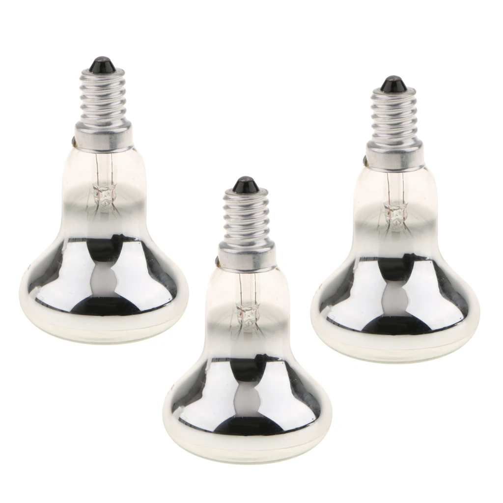 3Pcs R50 Reflector Tungsten Filament Spotlight Bulb   Lamp SES E14 60W