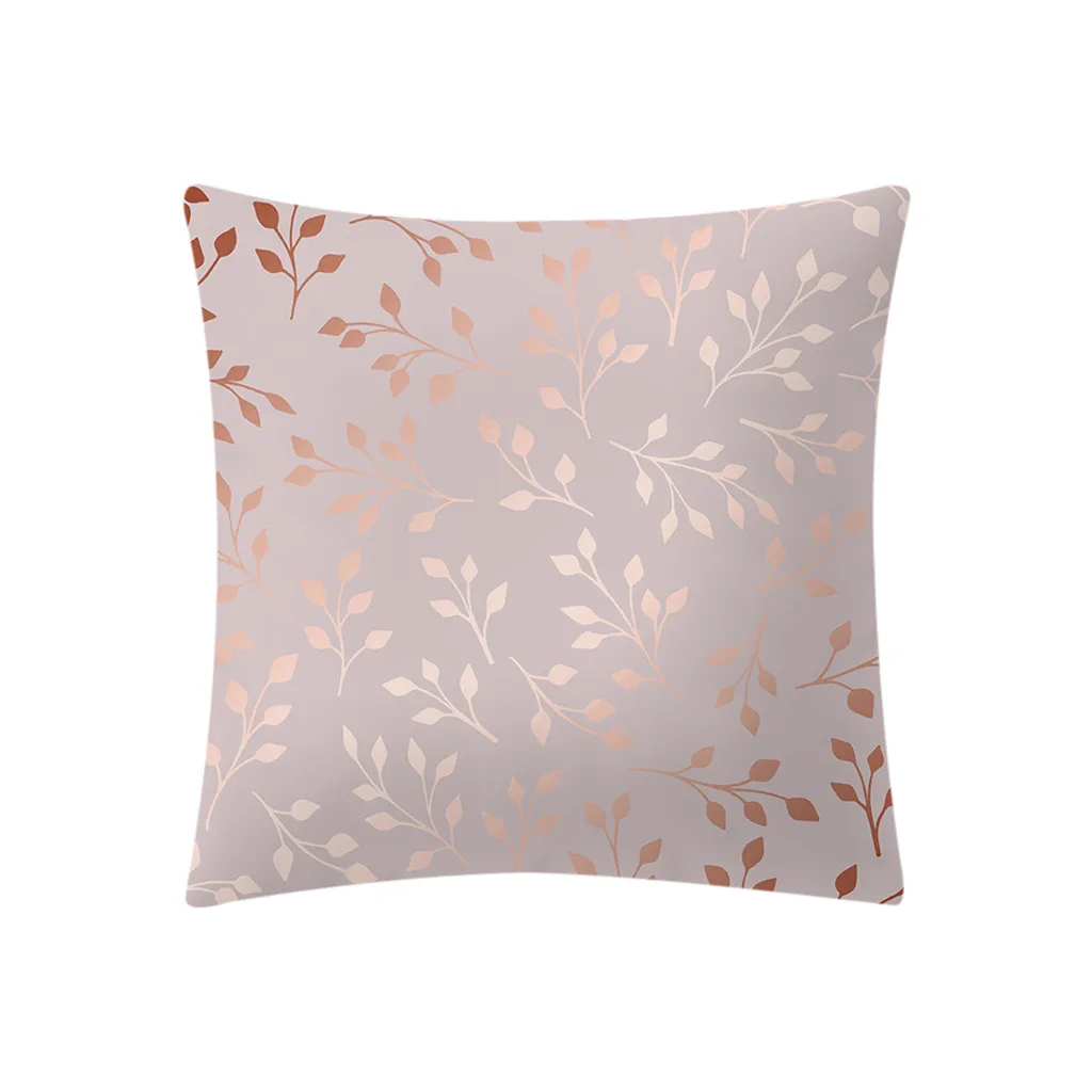 Розовое золото, розовый чехол для подушки квадратный наволочка домашние декорации Спальня для дома или офиса, декоративные
