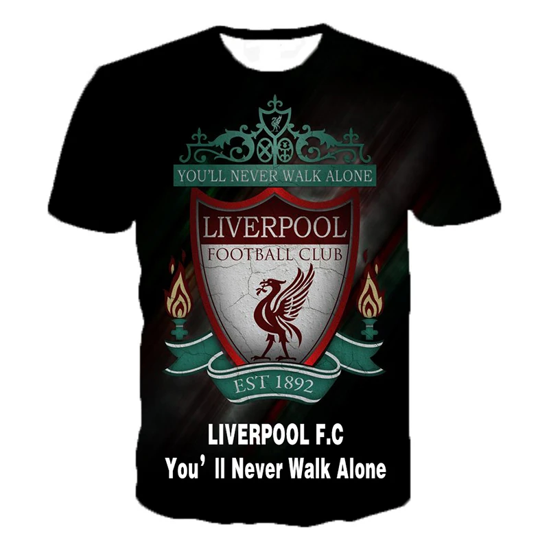 

You'll Never Walk Alone T-shirt Liverpool Jersey For Fans Champions 3D Printed T Shirts Short Sleeve Harajuku Streetwear Tops