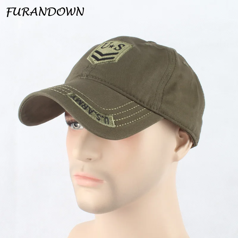 

FURANDOWN 2017 Mens Washed Cotton Camo Baseball Hat Camouflage Tactical Cap US Army Caps Hats