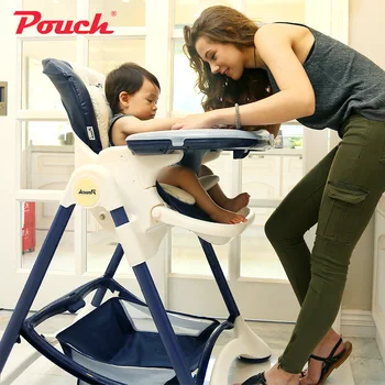 

Pouch European Baby High Chair Children's Multi-function Baby Dining Chair Folding Portable Dining Table and Chair Seat